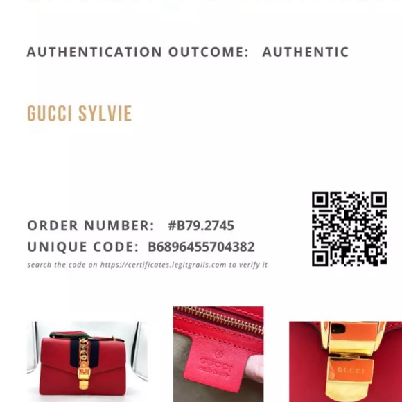 Gucci Small Sylvie Shoulder Bag w/ Red Leather & Gold-Tone Hardware - Picture 14 of 14